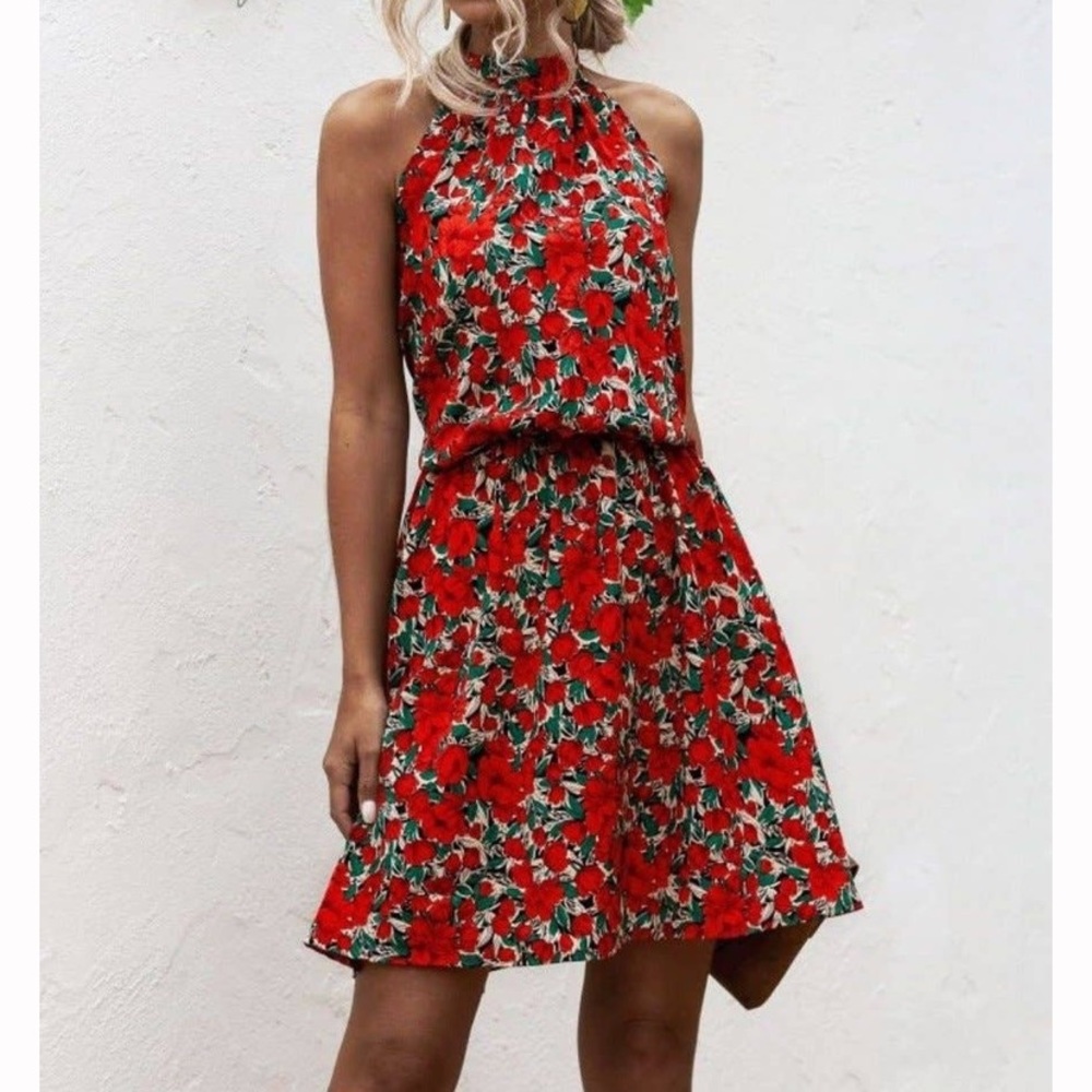 NWT Anna-Kaci Red Sadie Dress Size L